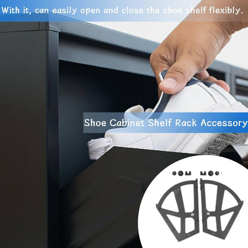 Jwthee 2 Shoe Cabinet Hinges, Layers Shoes Drawer Cabinet Hinges Flip Frames Turning Rack Replacement Cabinet Flip