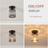 Wuhuyipi Crystal Black Ceiling Lights Modern Semi Flush Mount Ceiling Light Fixture,Farmhouse Rustic Chandelier