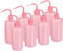 PATIKIL 500ml Wash Bottle, 8pcs Plastic Squeeze Narrow Mouth Bottle for Lab Cleaning, Pink