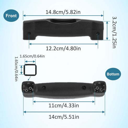 Luggage Trunk Handle, Wear Resistant Replacement Carrying Case Handle, Suitcase Pull Handle Grip, 148mmx22mm
