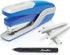 Swingline Stapler Value Pack, 28 Sheet Full Strip Quick Touch Stapler, 5,000 Premium Staples, Blue/Silver, Staple