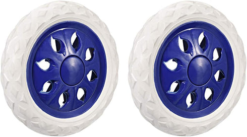 uxcell Shopping Cart Wheel Replacement 6.5 Inch Dia Rubber Foaming Blue 2pcs