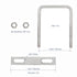 2 Sets 304 Stainless Steel Square U-Bolts with M10 Nuts, Accessories for Automobiles Trailer and Boat Trailer