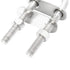 NovelBee 2-Pack 3/8" Stock Stainless Steel Stern Bow Eye U Bolt with Welding Plate, 4" Overall Length
