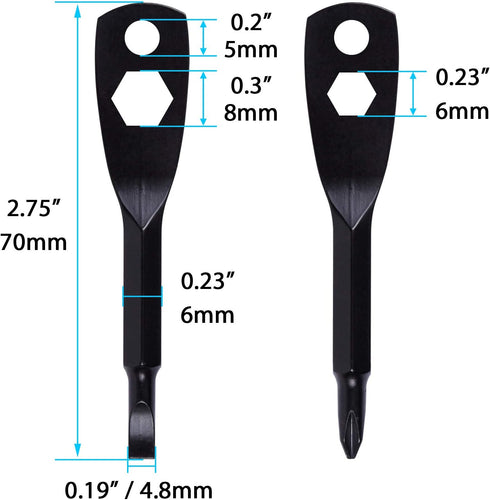 Portable Keychain Screwdriver, Wisdompro 4-in-1 Multifunction Repair Tool Pocket Set with Phillips, Slotted, Hex Wrench