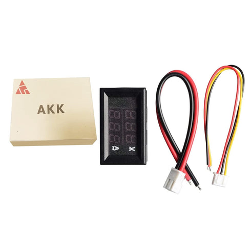 AKK LED Digital Voltmeter Ammeter, Blue Red LED Dual Digital Display Voltage Meter
