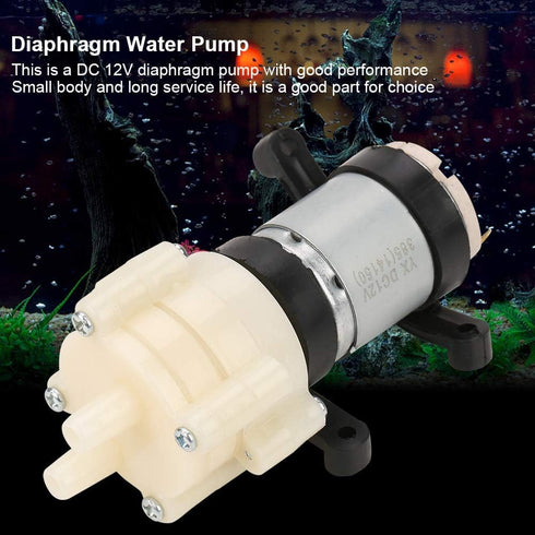 12V Mini Electric Diaphragm Pump, 1.5-2L/min Water Pressure Pump for Tea Machines and Aquariums