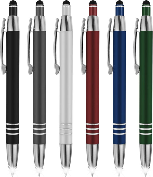 SyPen 3 in 1 Multi-Function Soft Touch Pen with Light, LED Night Writer, Stylus for Touchscreen Devices, Pack of 6