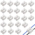 Tnisesm 100Pcs Push Quick Wire Cable Connector,White Wiring Terminal,Spring Loaded Electrical Connectors for Home Lighting Appliances & Automotive Wiring