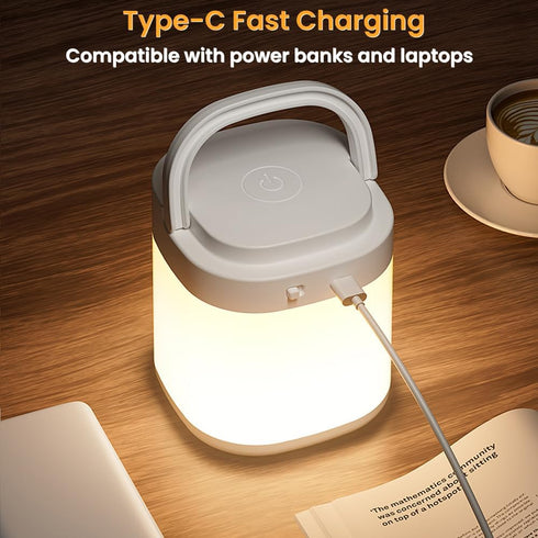 realexist Dimmable Touch Night Light for Baby Nursery, Small Cordless Lamp, Portable Rechargeable Battery Operated