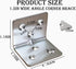 Evadow 40Pcs 1.2 1.2 1.5 90 Stainless Steel Corner Braces, x x Small Corner Bracket for Wood Furniture, Sliver Degree L
