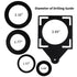 WiseWater 12 Sided Multi Angle Measuring Ruler, Universal Aluminum Alloy Template Tool