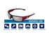 Bullhead Safety Eyewear Dorado Safety Glasses with Dual Lenses - Silver Mirror, Two-Tone Frame