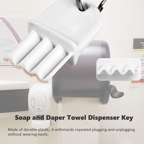 Toilet Paper Dispenser Key,Paper Towel Dispenser Key Replacement Tissue Dispenser Key Hard Plastic Wa-ffle Toilet Paper