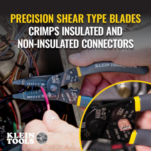 Klein Tools 1009 Multi Tool - Wire Stripper, Crimping Tool, Wire Cutter, Long-Nose Electrician Tool