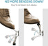 Door Stopper, One-Touch Semi-Automatic Metal Stopper, Non-Slip Rubber Tip for Wood, Concrete, Tiled, Carpeted Floors