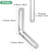 10-Pack 3.15 3.15 M METERXITY Adjustable L-Shape Corner Brace, x in Stainless Steel Right Angle Brackets with Slotted