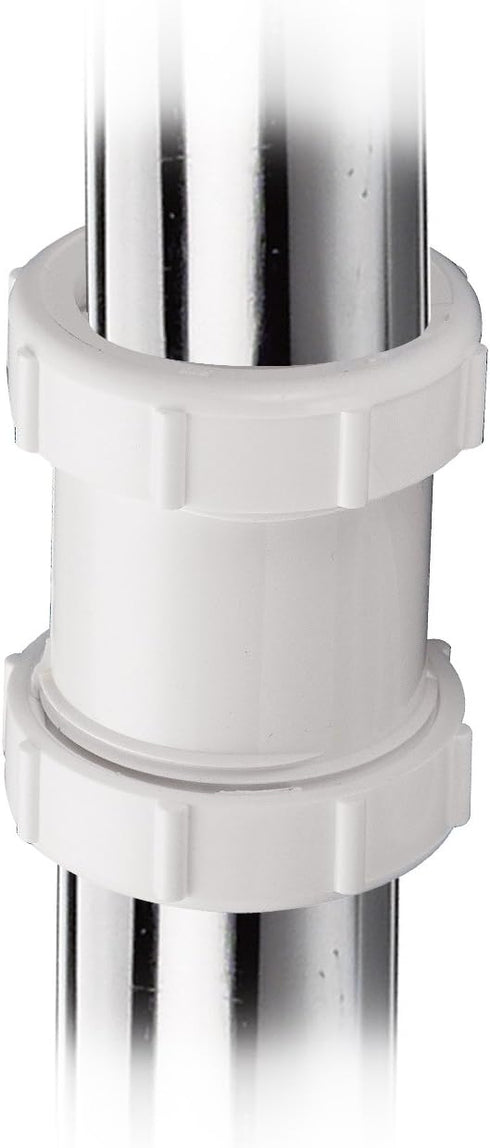 Plumb Pak 46WK Extension Coupling; 1-1/2-Inch or 1-1/4-Inch by 1-1/2-Inch, White
