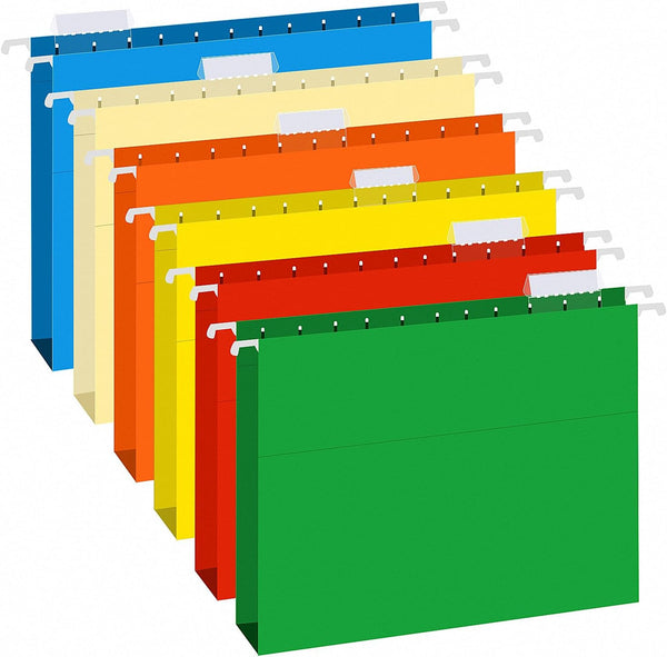 Extra Capacity Hanging File Folders, RAZCC 30 Pack, Letter Size, Heavy Duty 1 Inch Expansion for Bulky Files