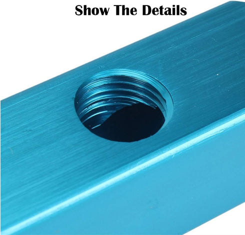 Beduan 1/4" 2 Way 5 Port Aluminum Air Hose Inline Manifold Block Splitter, Pneumatic Compressor Fitting