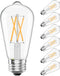 MorningLight 6 Pack Dimmable Vintage LED Edison Bulbs 60 Watt, E26 LED