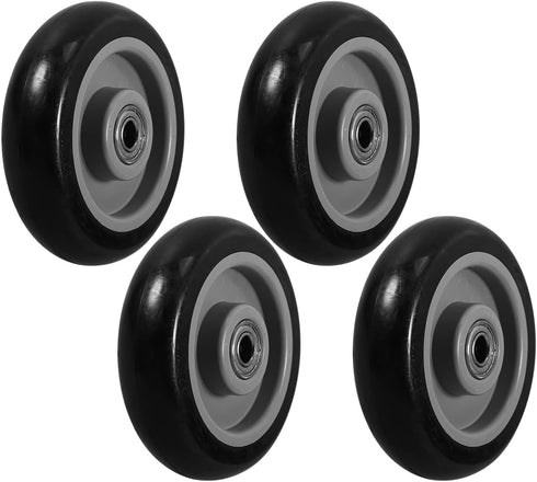 Amosfun 4Pcs Shopping Cart Wheels Replacement with Bearings and Gaskets 4.72 Inch