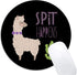 Cute Llamas Alpaca with Cactus Mouse Pad, Round Non-Slip Rubber Mousepad for Laptop Office Decor