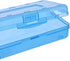 Juvale 4-Pack Large Capacity Plastic Pencil Boxes, Colorful Clear Stackable Cases for School Pens, Markers, Crayons,