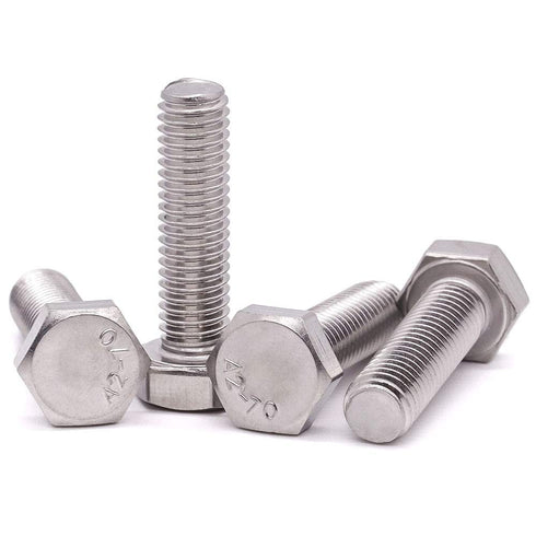 3/8-16 x 1 Hex Head Bolts Screws, 304 Stainless Steel 18-8, Fully Threaded, 10 PCS