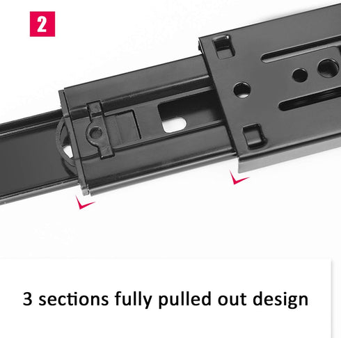 KDDEON 1 (18in/450mm) Pair Silent Ball Bearing Full Extension Soft Close Furniture Drawer Slides,Side Mount Drawer