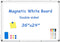 WALGLASS Magnetic White Board, 36" x 24" Double-Sided Dry Erase Board for Wall, Horizontal or Vertical, Silver