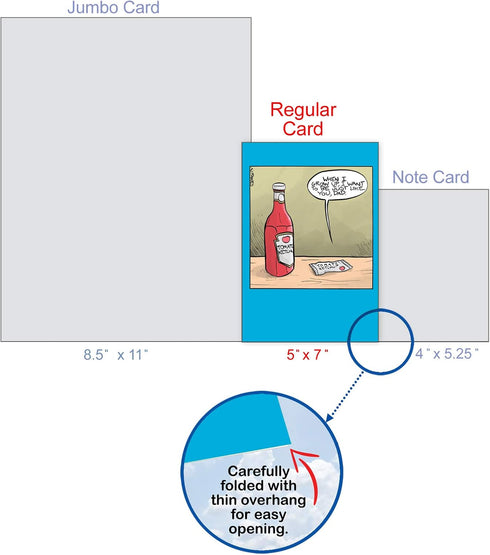 NobleWorks Funny Father's Day Card with Envelope, Humor Greeting Card for Dads, Stepdad, Grandpa - Ketchup Dad C7290FDG