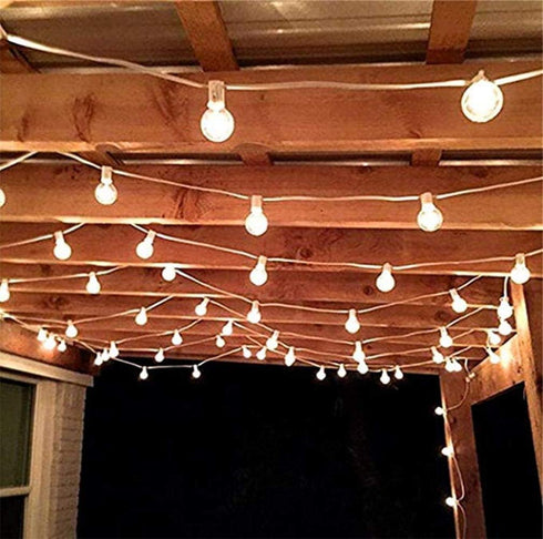 25Ft 27 Bulbs, LED String Lights with Shatterproof LED Clear Globe Indoor&Outdoor String Lights for Patio, Garden