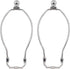 2-pack 6 Inch Lamp Shade Harp Holder Horn Frame Bracket with Light