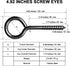 YGAOHF 5 Inch Heavy Duty Eye Hooks, 500 LBS Capacity, Large Stainless Steel Eye Hooks for Indoor/Outdoor Use