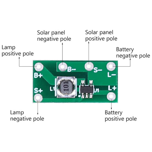 10pcs Solar Lamp Circuit Board, Solar Controller Module for Road Stud Light, Solar Lawn & Christmas Lights