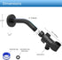 6-inch, 360 HTS025 Huttdmel Shower Head Holder, Shower Bracket for Handheld Showerhead, with Shower Arm Compatible