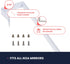 Over-The-Door Hooks, Heavy Duty Metal for Thick Doors, Adjustable Hooks for Perfect Height & Fit - 1.6'' - 1.8'' Door