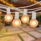 25FT Outdoor String Lights, G40 Frosted White Globe String Lights with 27