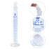 PATIKIL 100ml 3.3 Borosilicate Glass Graduated Cylinder with Stopper, High Transparency Measuring Cylinder for Lab Use