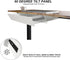 White Under Desk Mounted Sliding Drawer, 60 Degree Tilt Panel, 15'' long & 9'' deep Large Storage Organizer for Sit