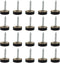 20 PCS Matte Black Screw Covers Caps, Solid Brass Decorative Mirror Screws Fasteners, with Box, 3/5" Diameter