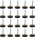 20 PCS Matte Black Screw Covers Caps, Solid Brass Decorative Mirror Screws Fasteners, with Box, 3/5" Diameter