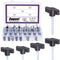 Swpeet 35Pcs M6 Zinc Plated Thumb Screw Kit, 5 Sizes, Three Prong Clamping Black Tee Wing Plastic Knob