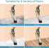 One-Touch Metal Door Stopper - Semi-Automatic with Non-Slip Rubber Tip, Dark Grey
