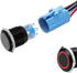 WerFamily Red LED Angel Eye + Power Indicator, 19mm Momentary Push Button Switch
