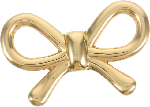 KALLORY Brass Bowknot Drawer Pulls Vintage Cabinet Handles for Dressers Shoe Cabinets