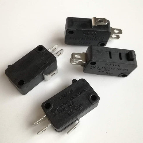 KW7-0 3 Pins 1NO 1NC Microswitches Micro Switch for Electric Cooker, 16A 125V/250V, 6-Pack (Black)