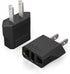 Unidapt US Canada Mexico Travel Plug Adapter, European to US Plug Adapter, Universal Outlet Adapters, 2-Pack EU to US Adaptor, Europe to USA, Type A Pin Converter, Black