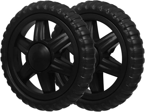 2pcs Replacement Rubber Wheels for Shopping Carts Heavy Duty Casters Shock Absorption
